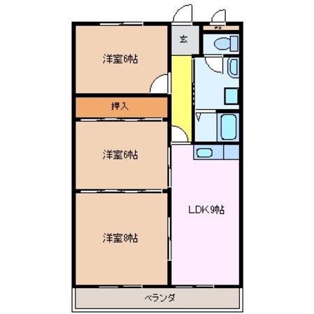 津ロードリーマンションの物件間取画像